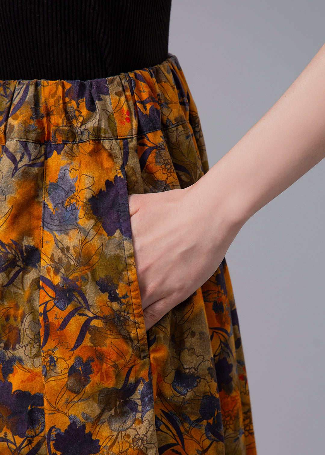 Sculpted Drape Tuck PT Print Poplin
