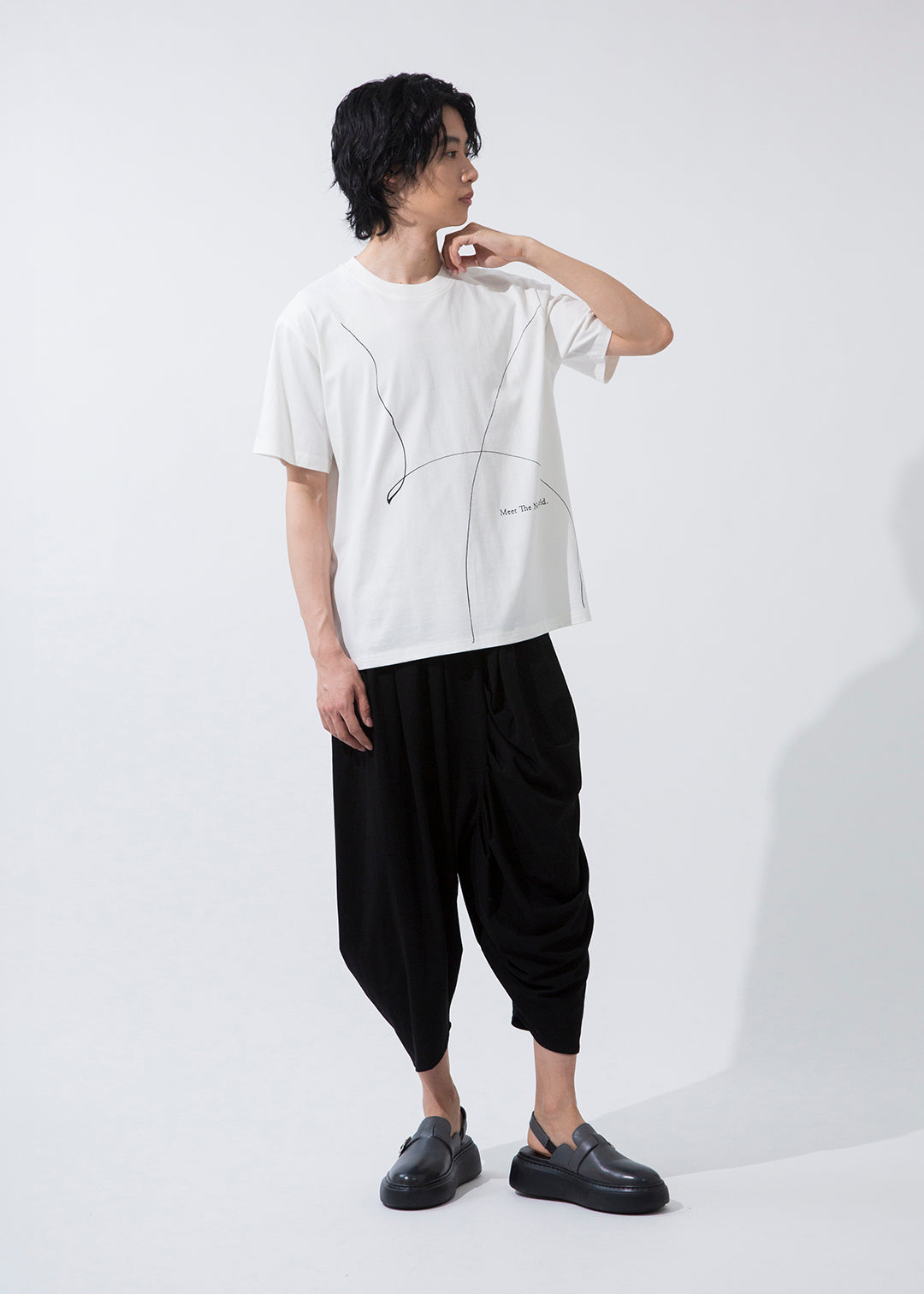 Sculpted Drape Pants Cotton Jersey