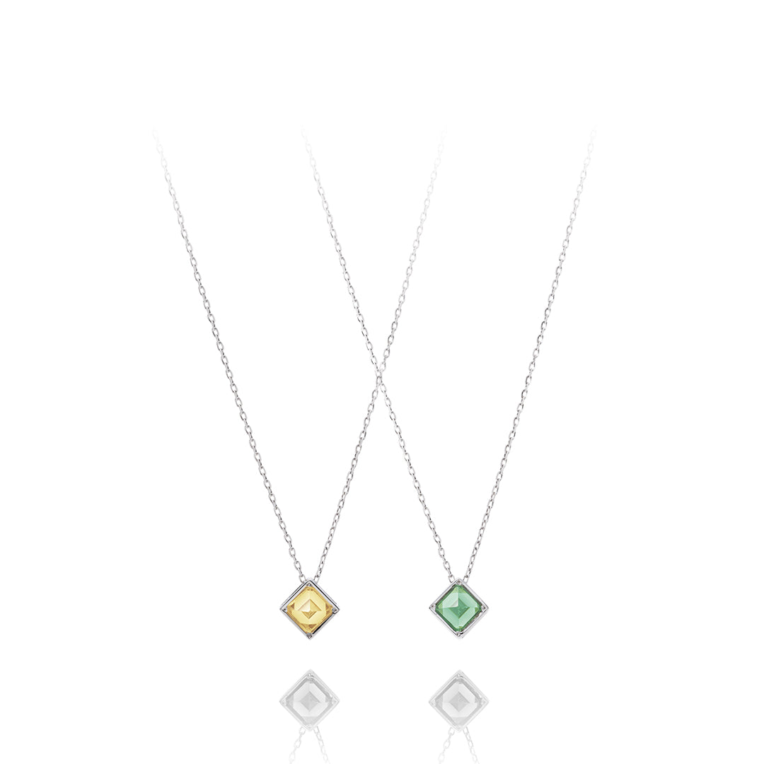 Day and Night (Square) (Silver) ネックレス