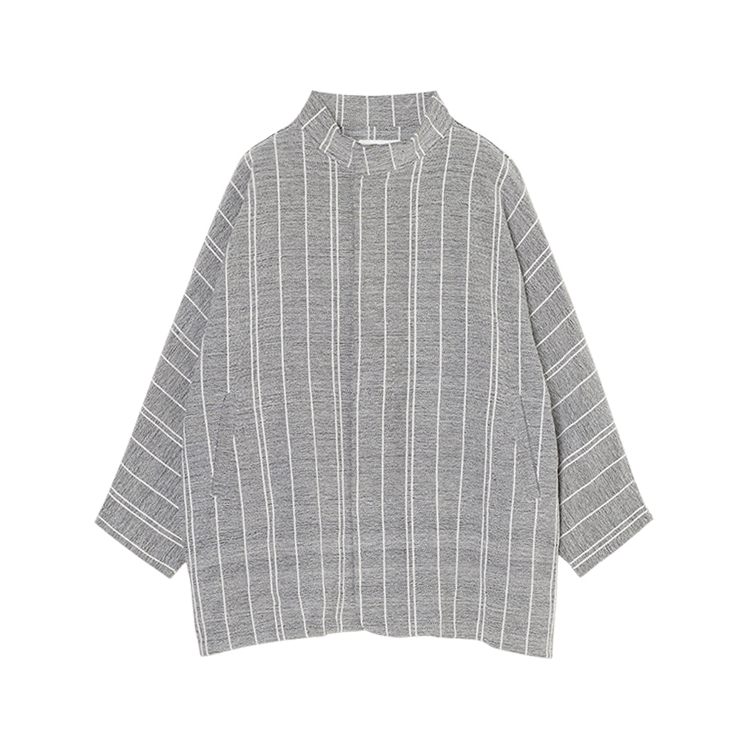Matou Stand Collar JK Thick Stripe