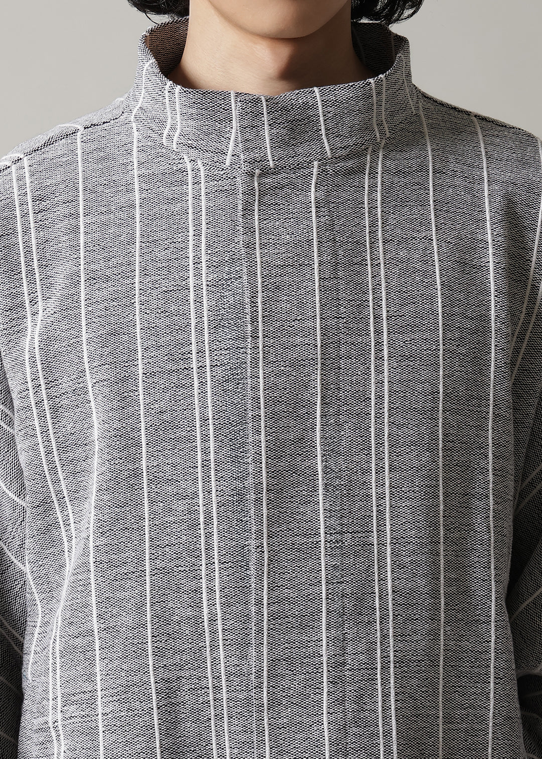 Matou Stand Collar JK Thick Stripe