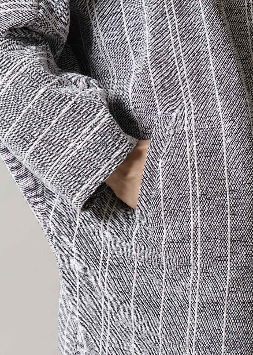 Matou Stand Collar JK Thick Stripe
