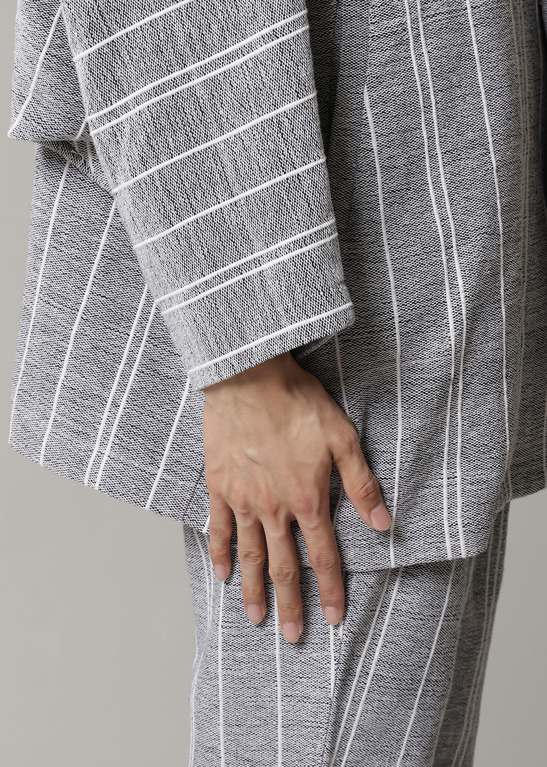 Matou Stand Collar JK Thick Stripe