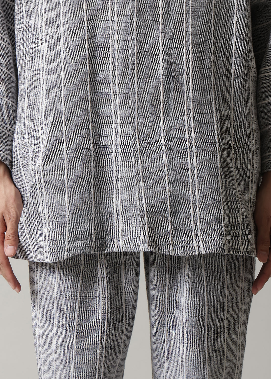 Matou Stand Collar JK Thick Stripe
