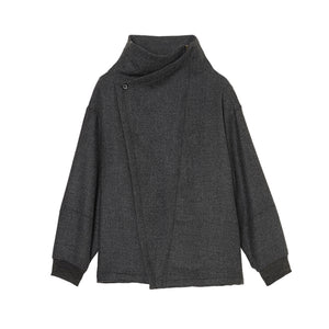 ノマド ハイネックドレープブルゾン モデューラ