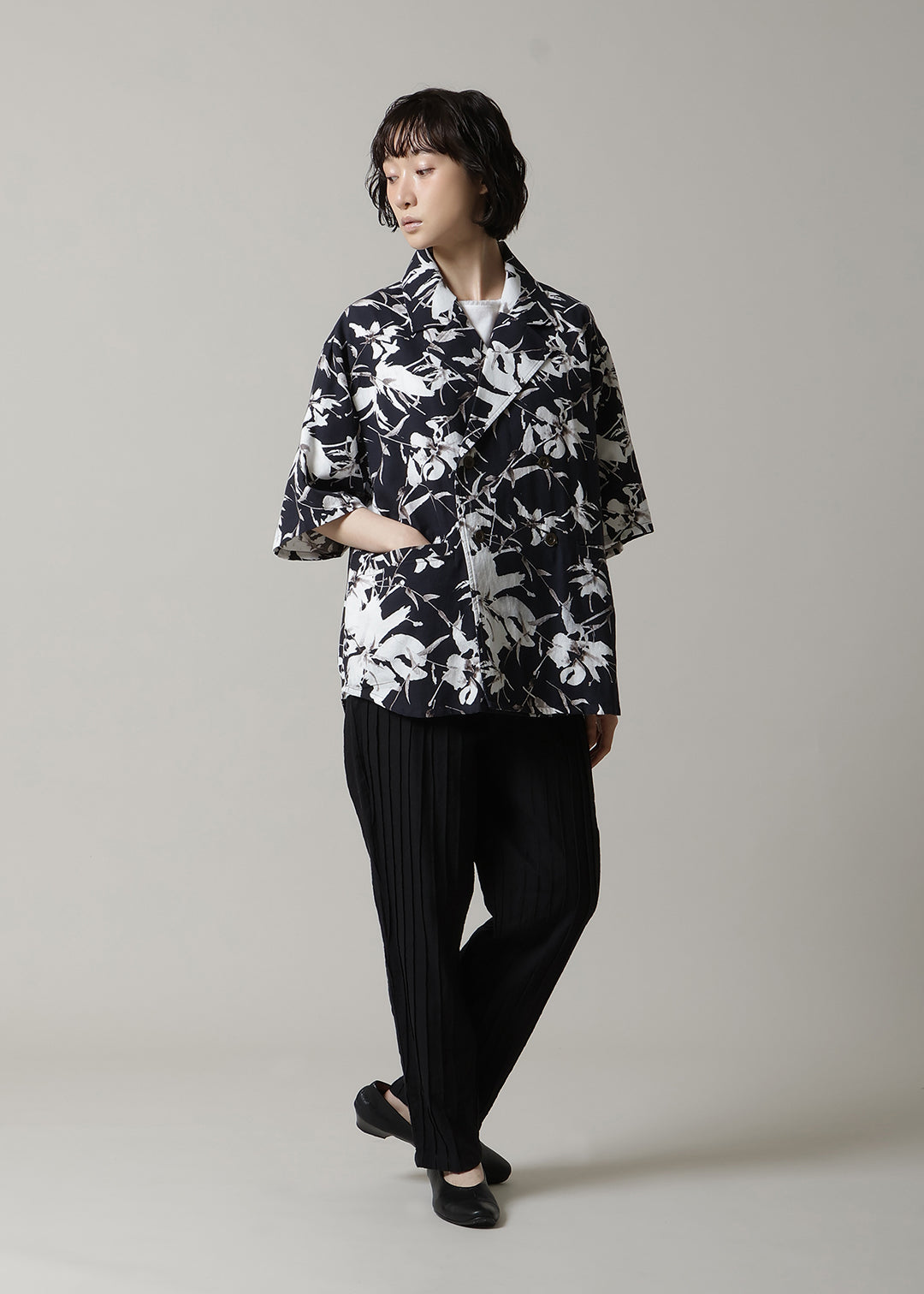 Kaname Oversized SH JK Print Khadi