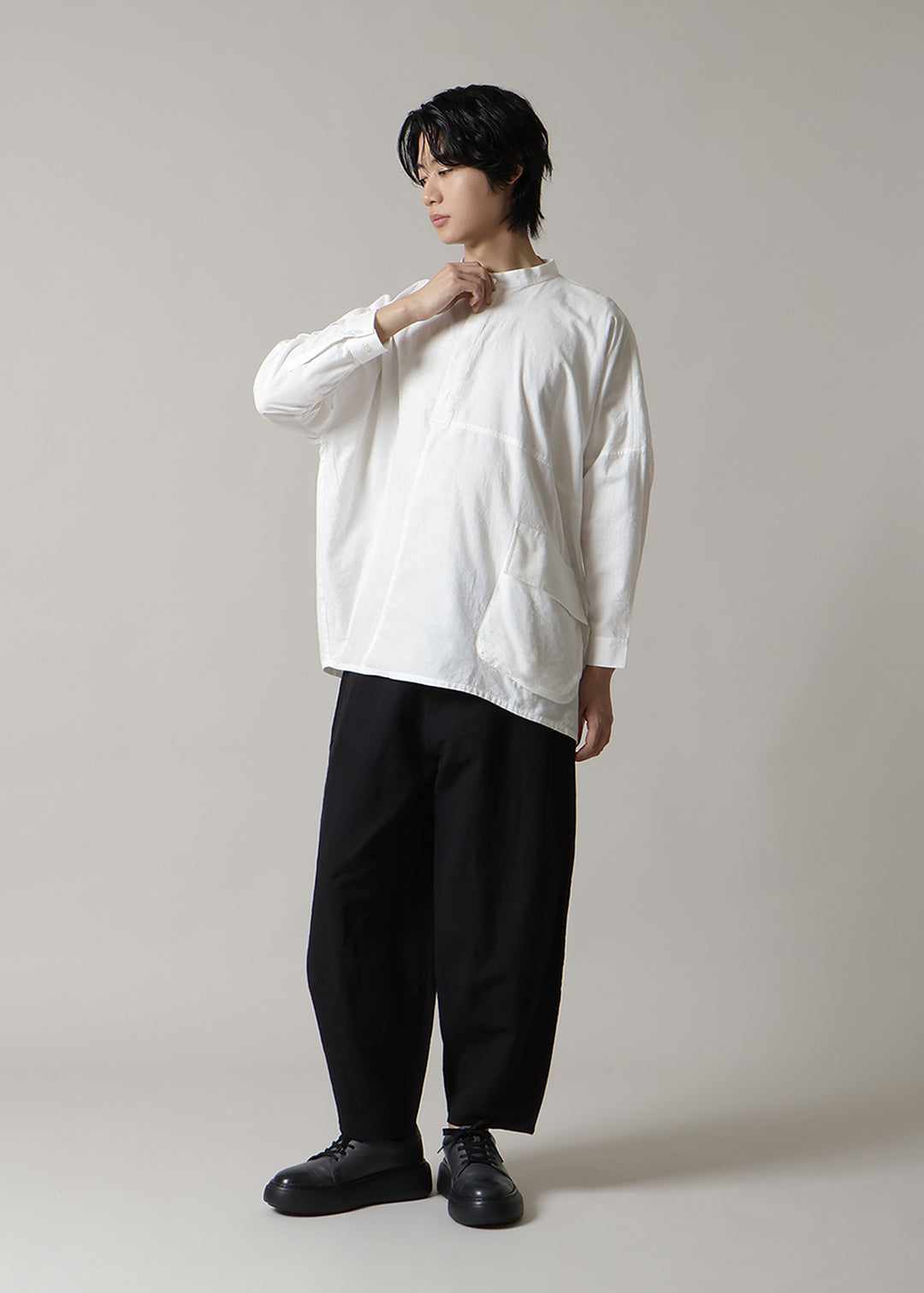 Asymme Patchwork Shirt 100dt khadi