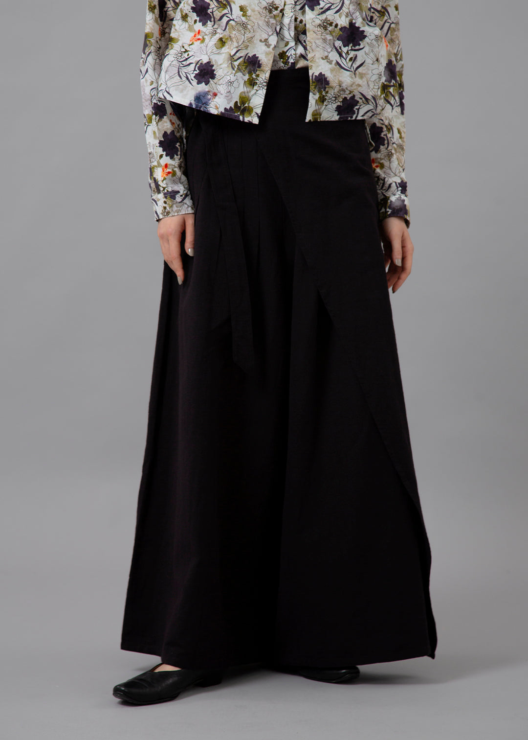 Sculpted Wrap Pants Linen Khadi