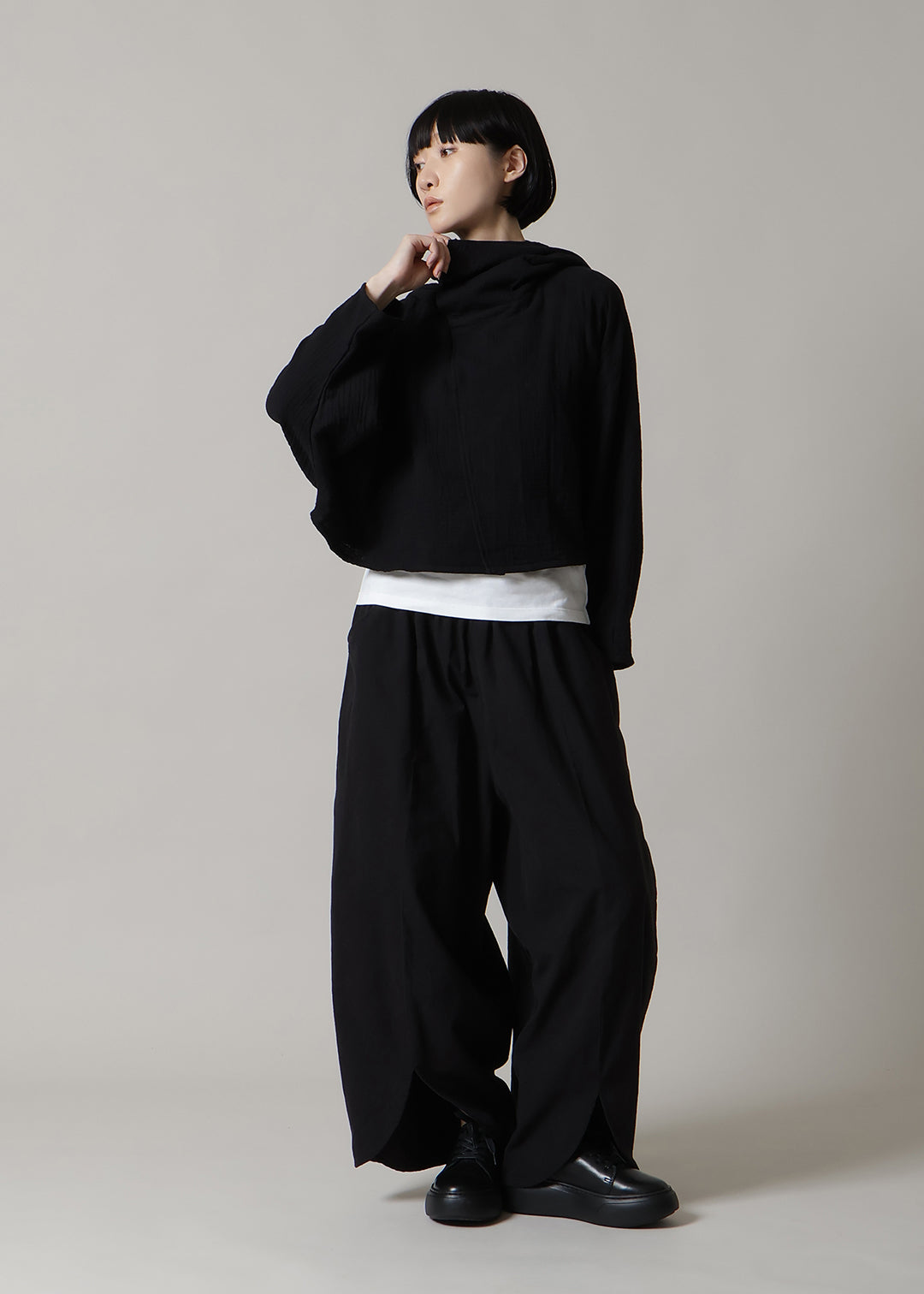 Sculpted Multiway Cape Cotton Gauze