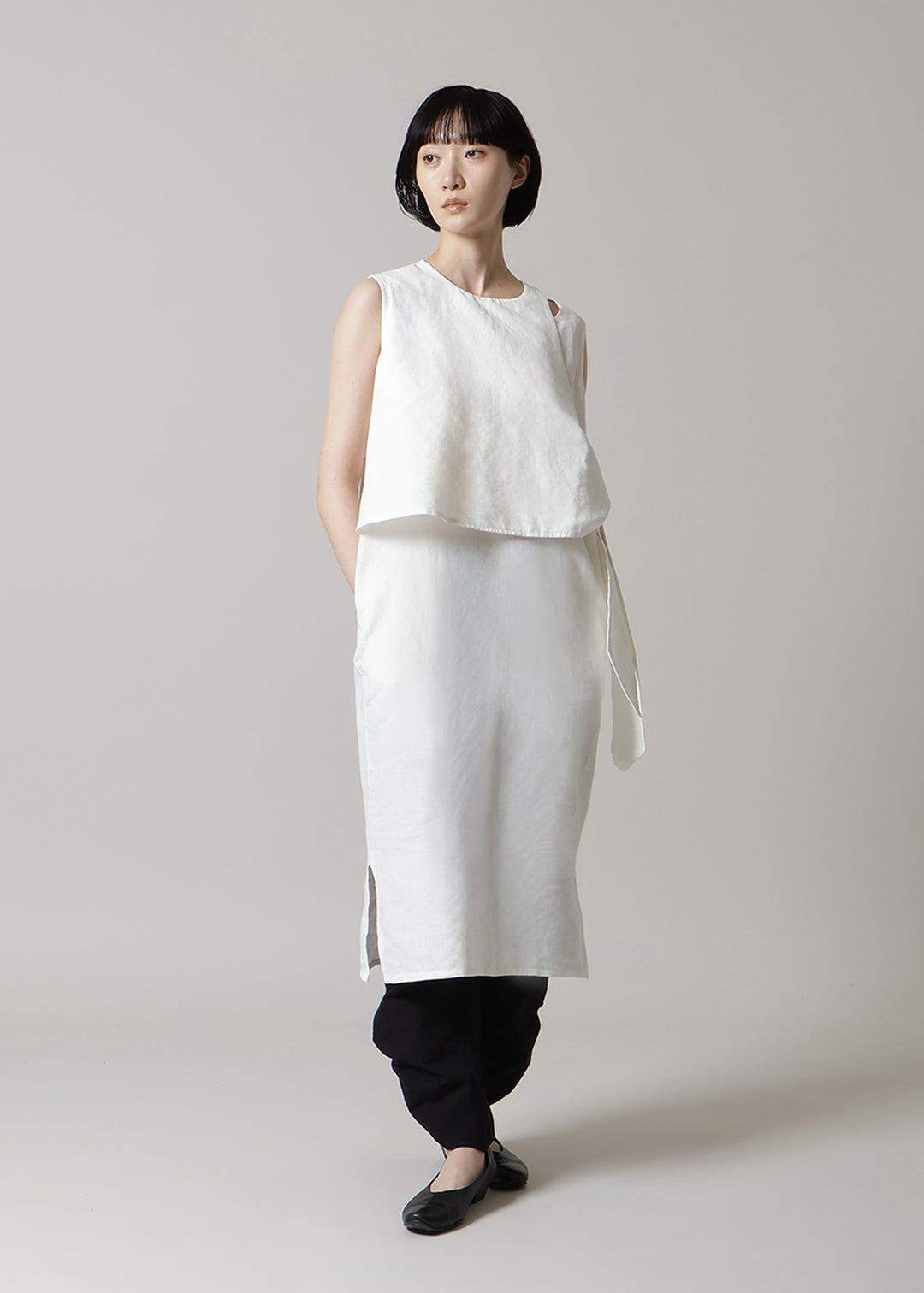 Sculpted Side Tie OP Linen Khadi