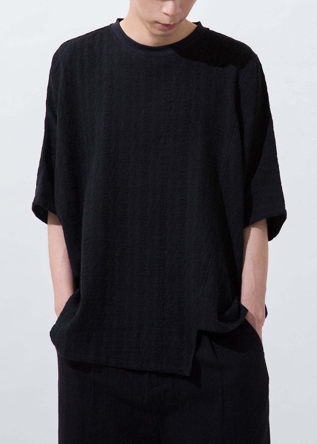 Asymme Big T-shirt Dobby Gauze
