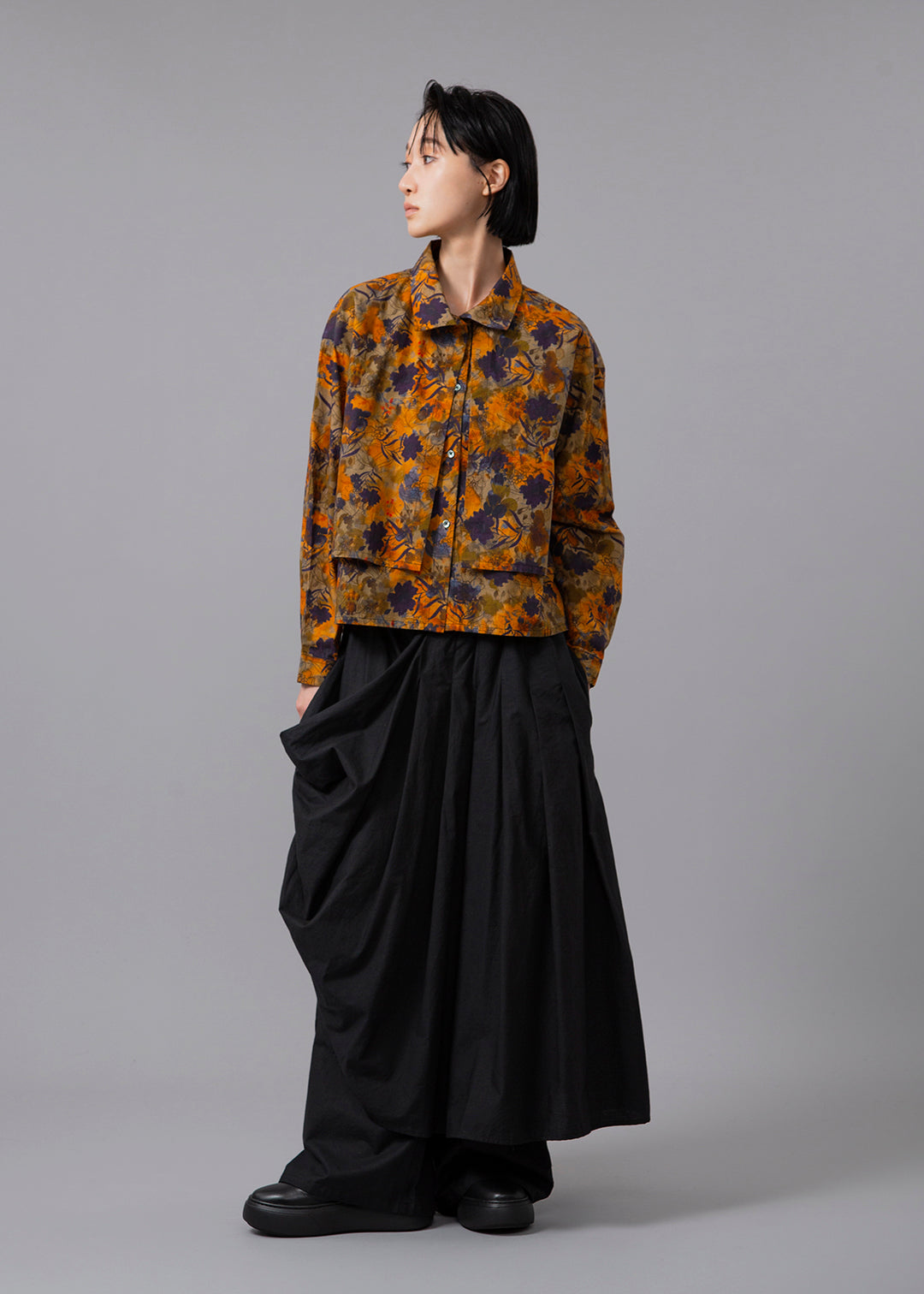 Kaname Layered Yoke SH Print Poplin