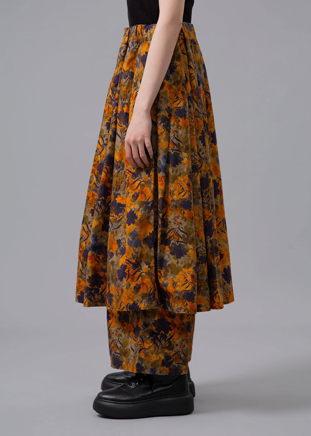 Sculpted Drape Tuck PT Print Poplin
