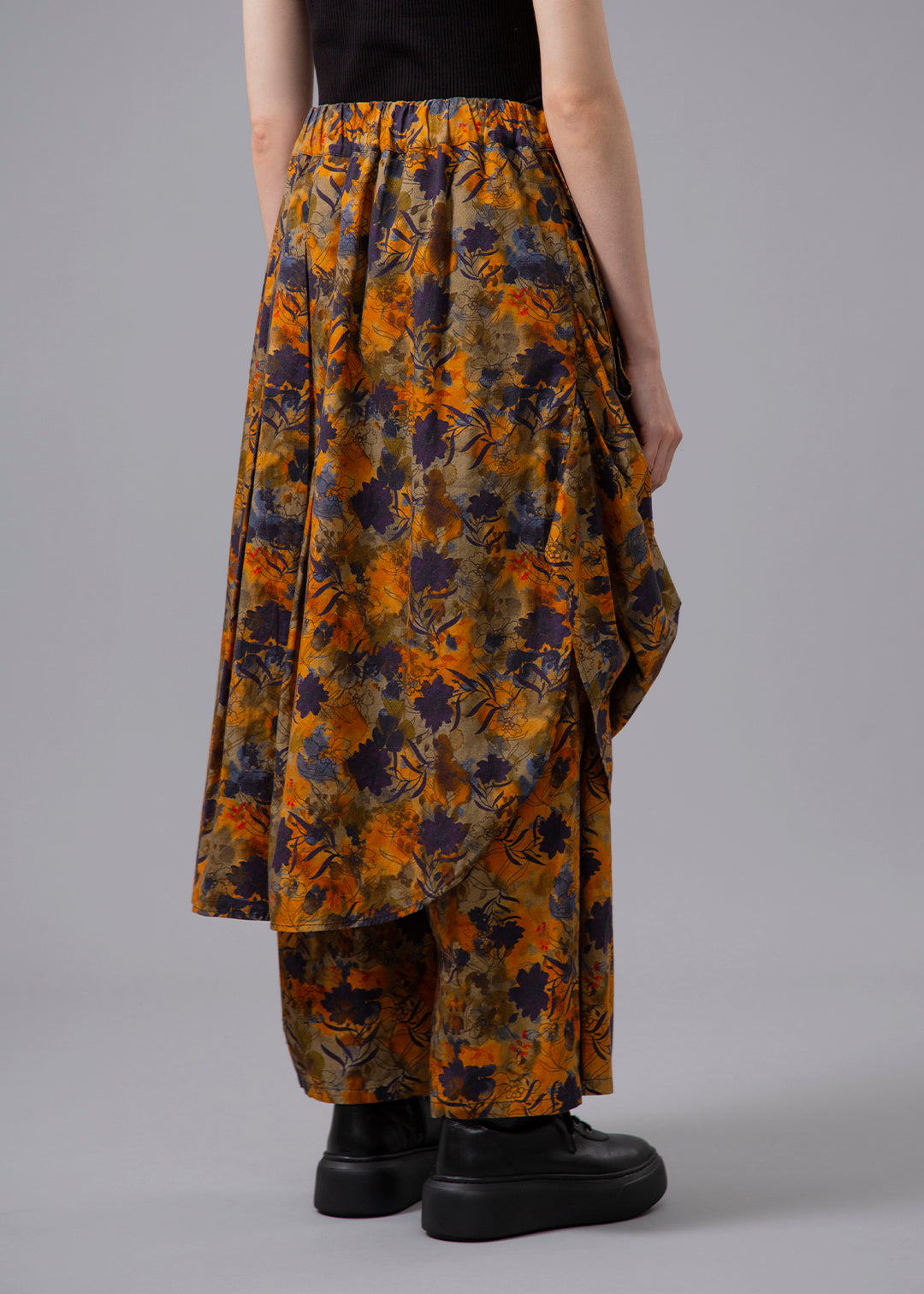 Sculpted Drape Tuck PT Print Poplin