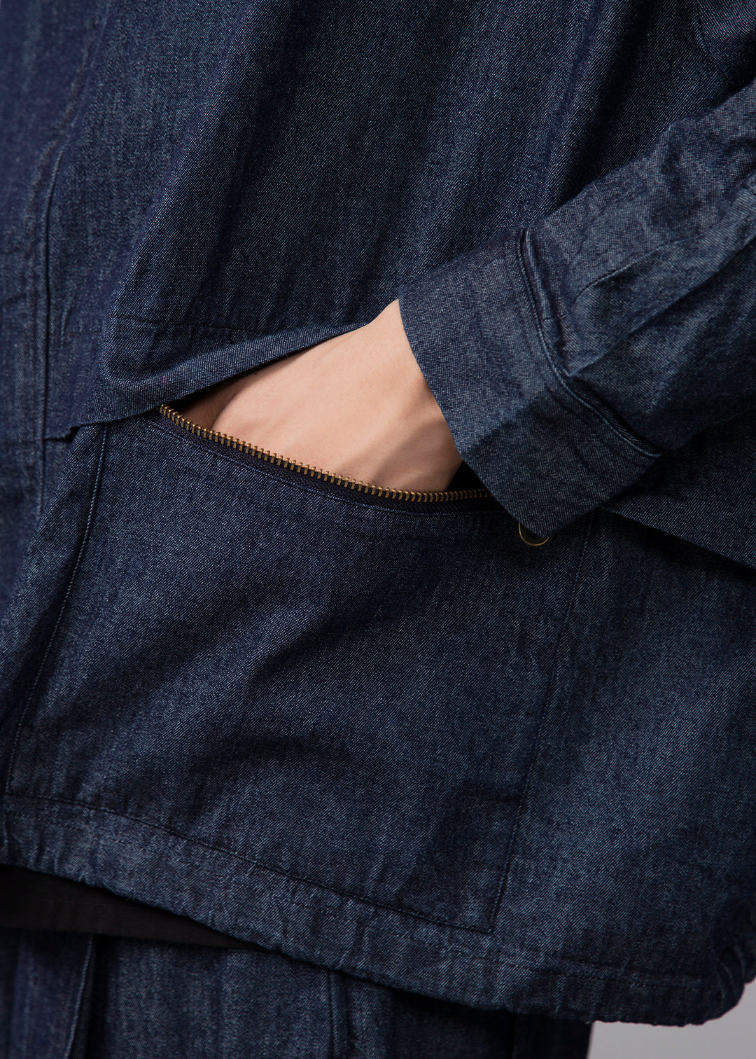 Rhythm Drawstring Hood Outer Denim