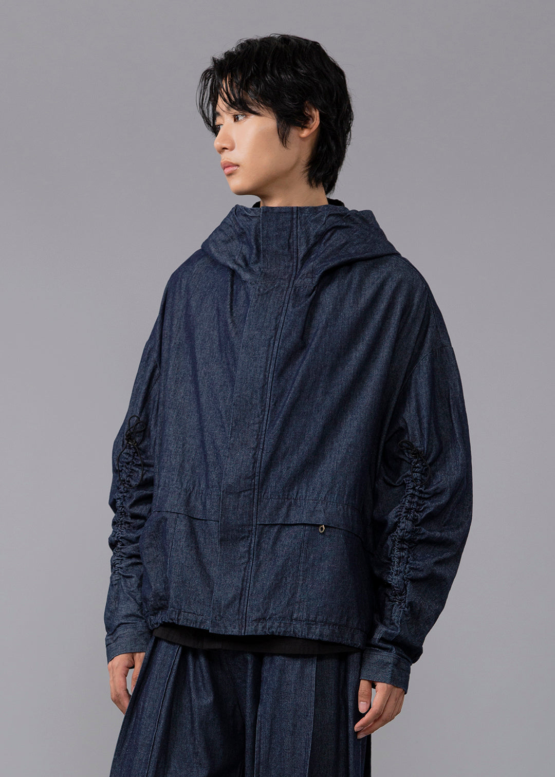 Rhythm Drawstring Hood Outer Denim