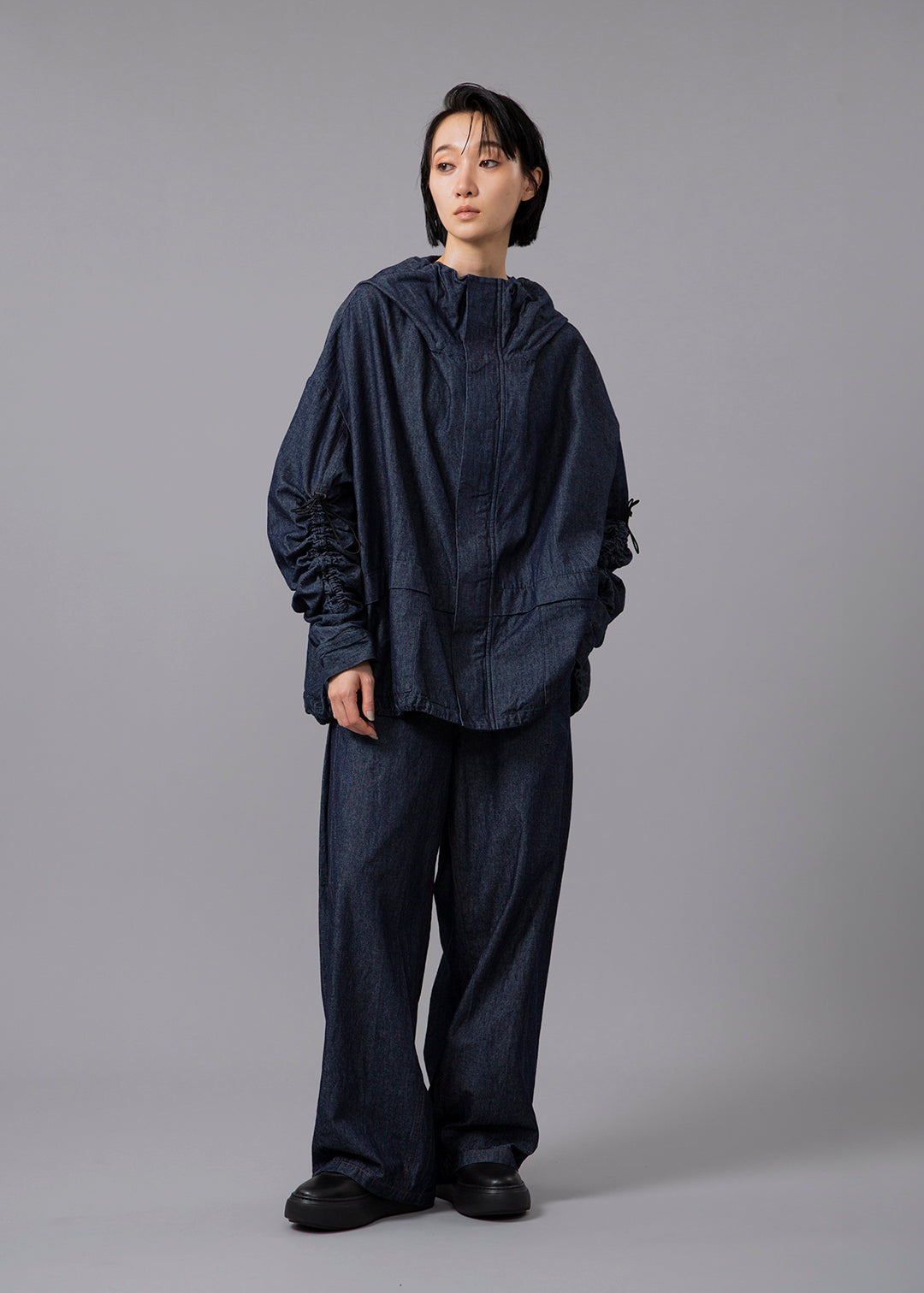 Rhythm Drawstring Hood Outer Denim