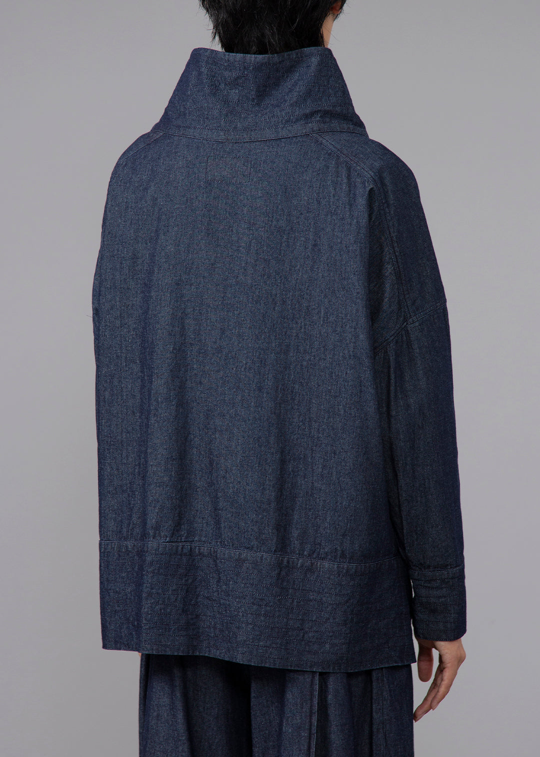 Sculpted High Neck Stitch JK Denim