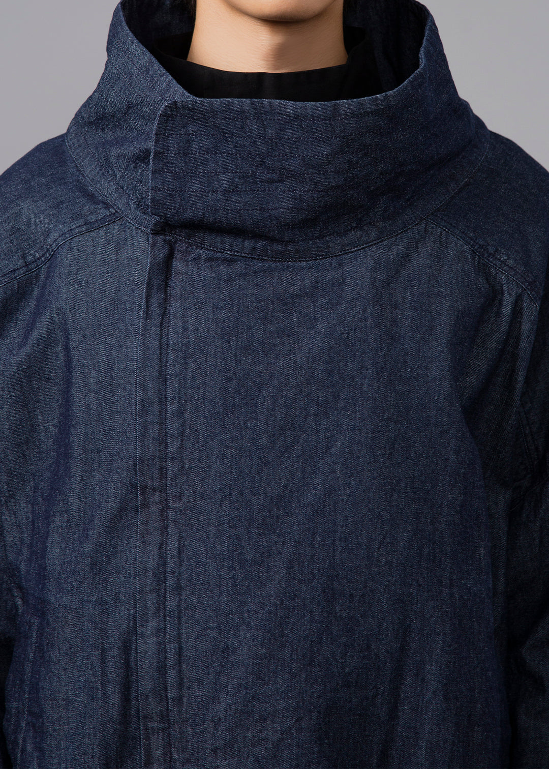 Sculpted High Neck Stitch JK Denim