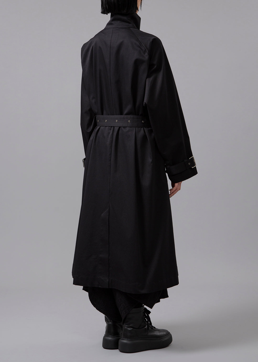 Matou A-Line Long Coat Cotton Chino