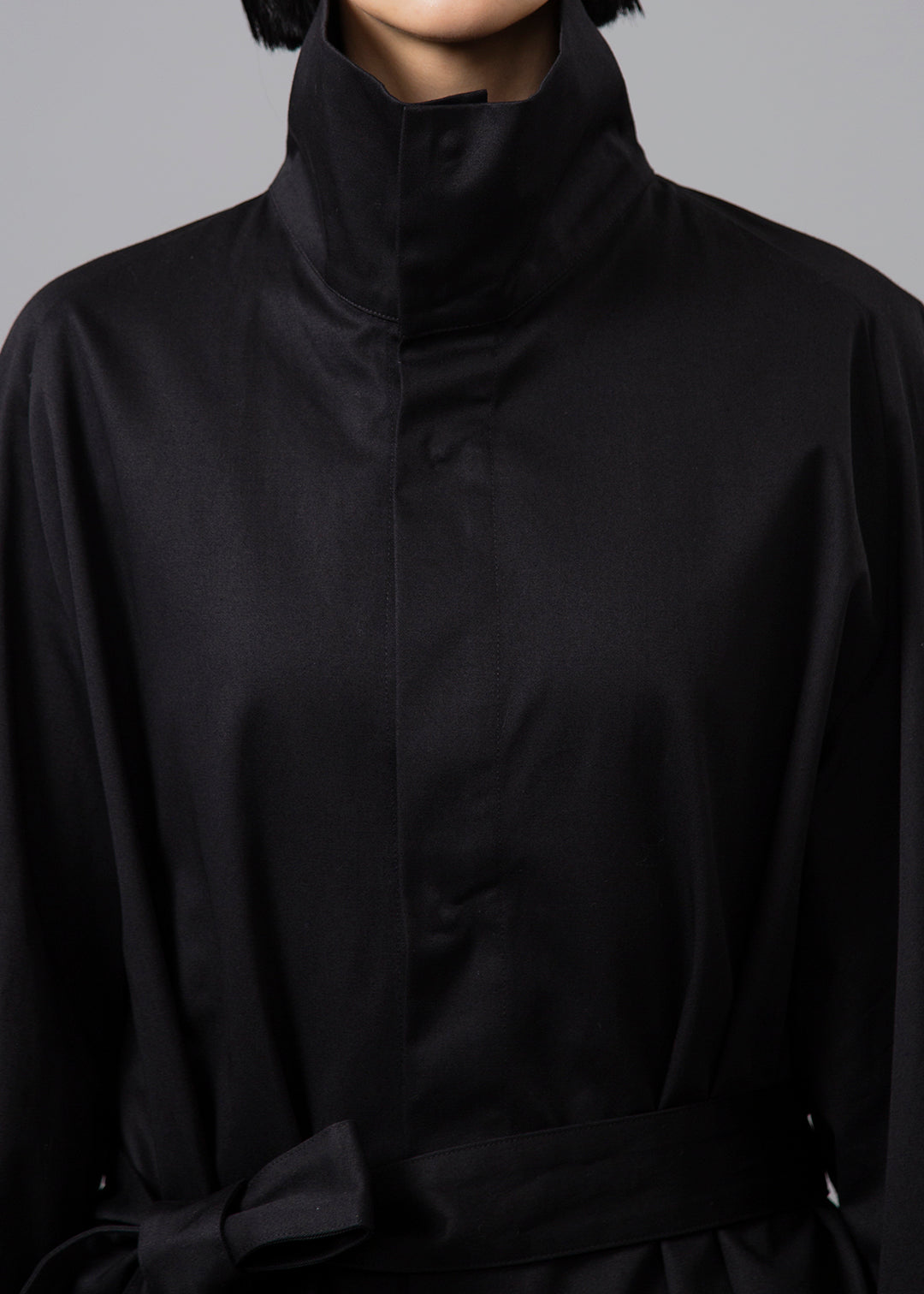 Matou A-Line Long Coat Cotton Chino