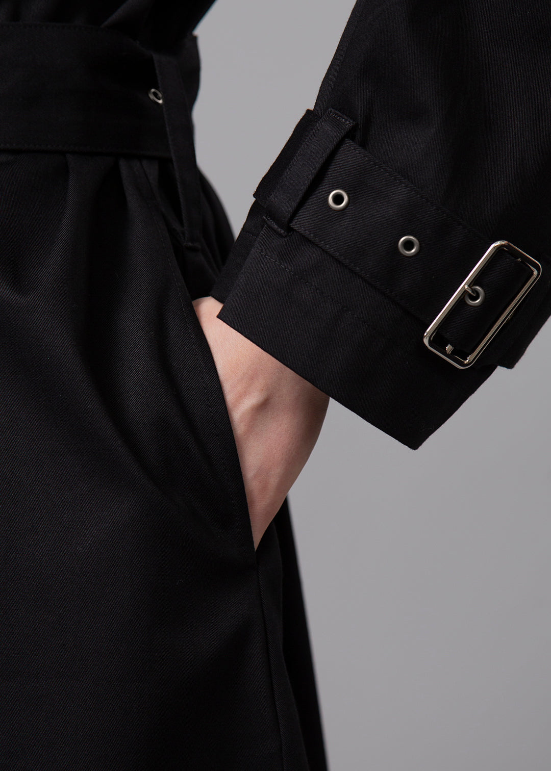 Matou A-Line Long Coat Cotton Chino
