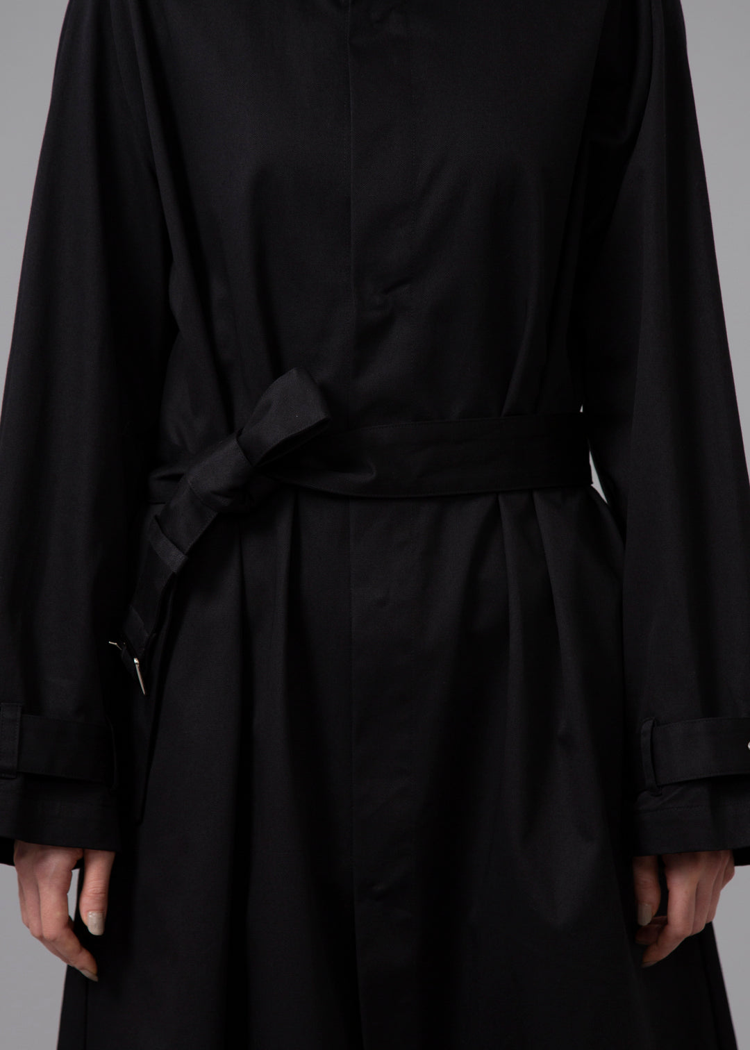 Matou A-Line Long Coat Cotton Chino