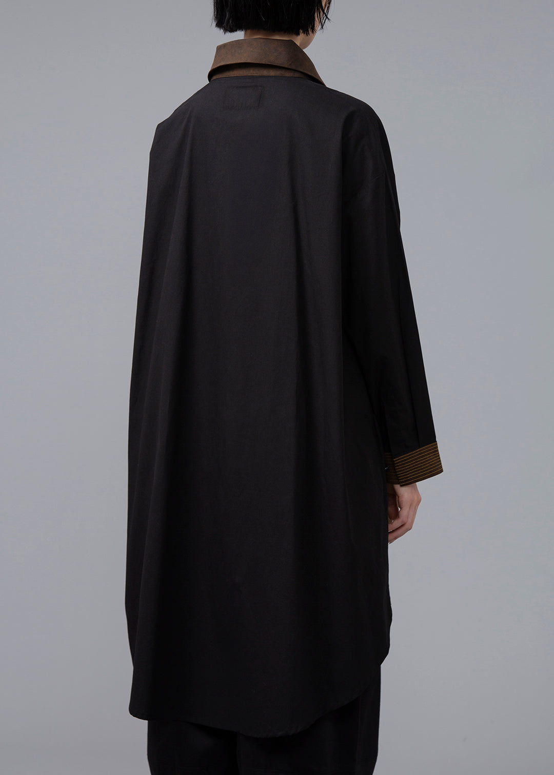 Blocking Drape Shirt Poplin