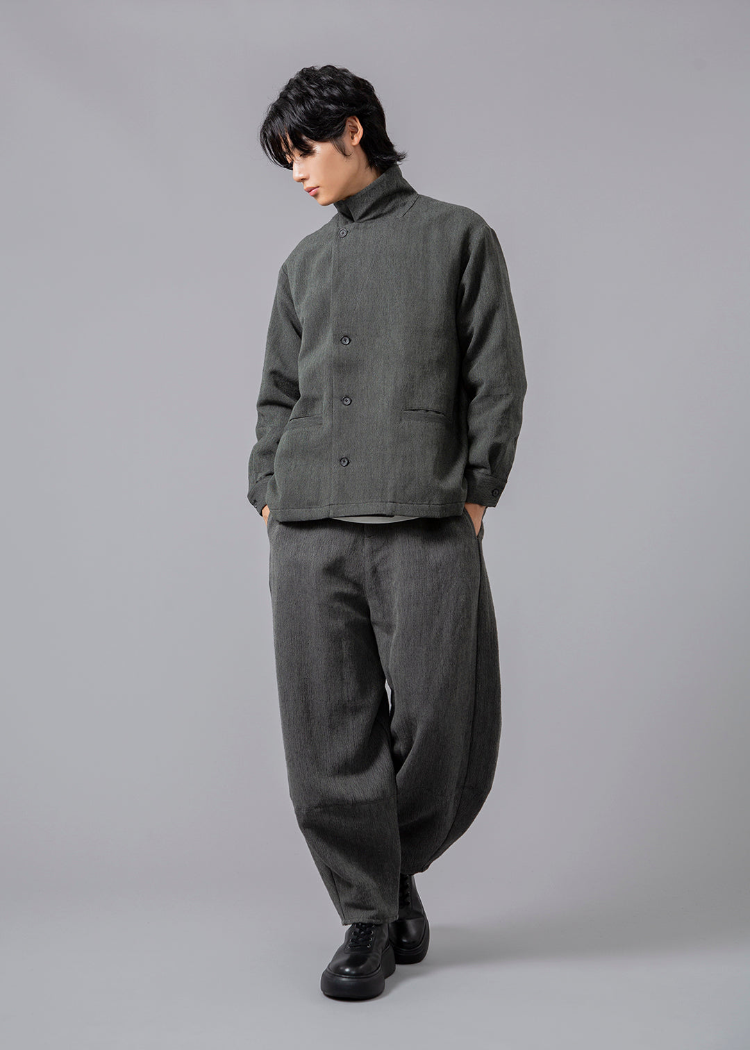 Kaname Offset Front Outer WoolKhadi
