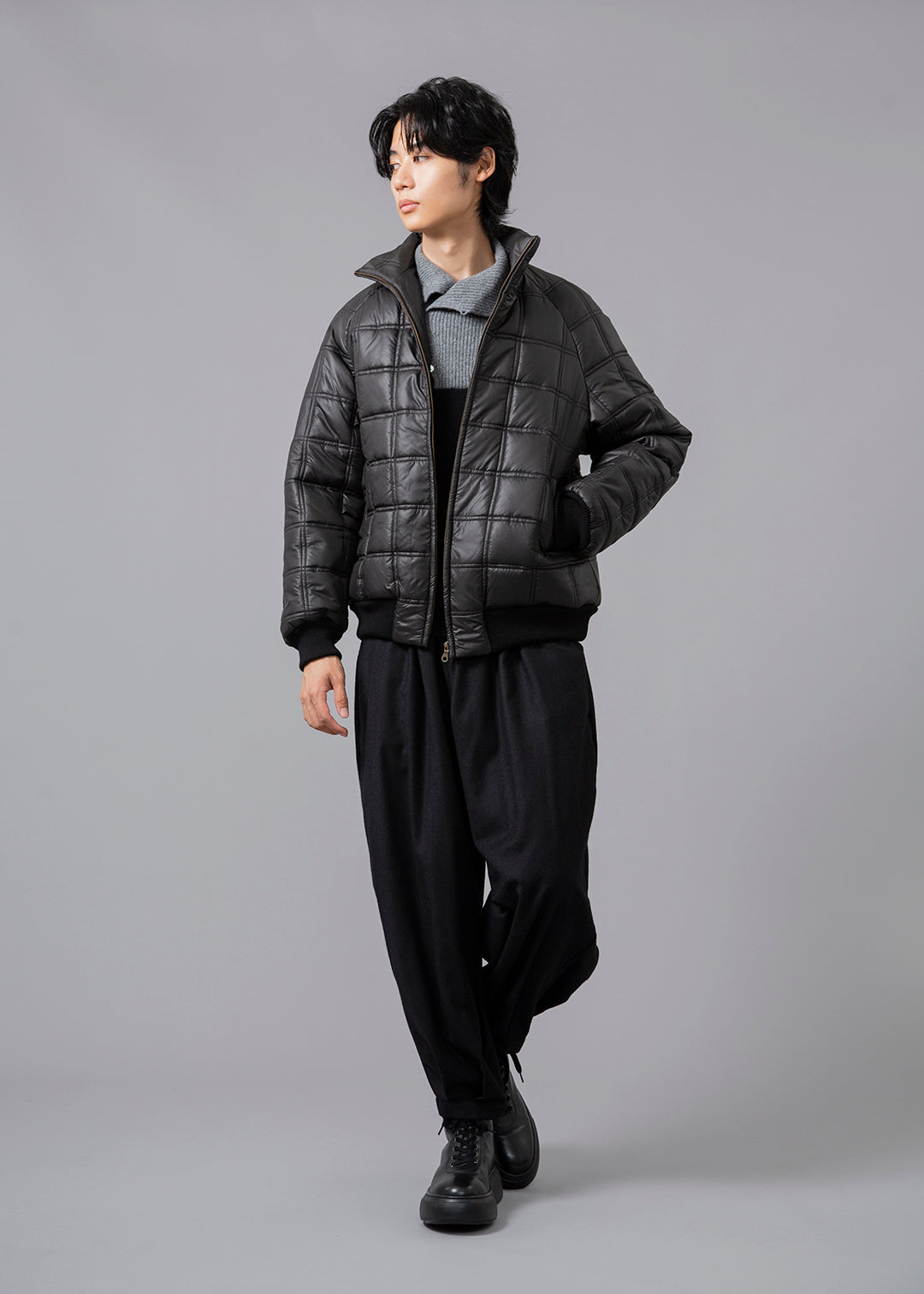 I.V. Grid Quilted Blouson