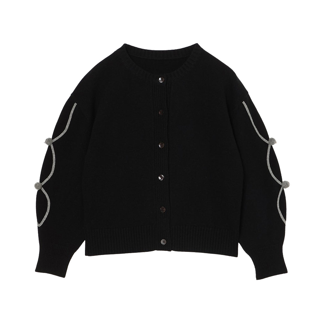 7gg Wool Pom-pom Knit Cardigan
