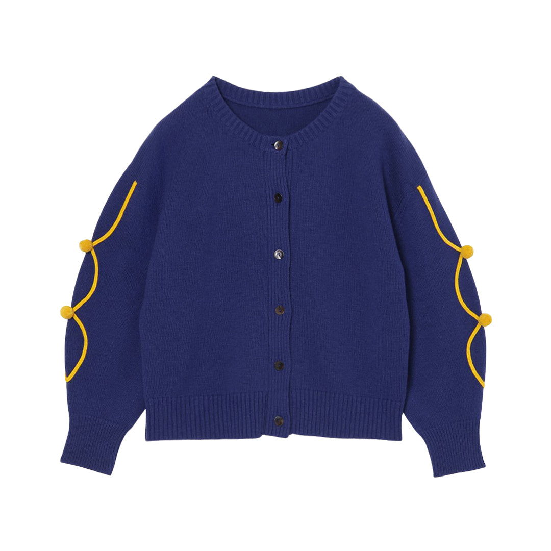 7gg Wool Pom-pom Knit Cardigan