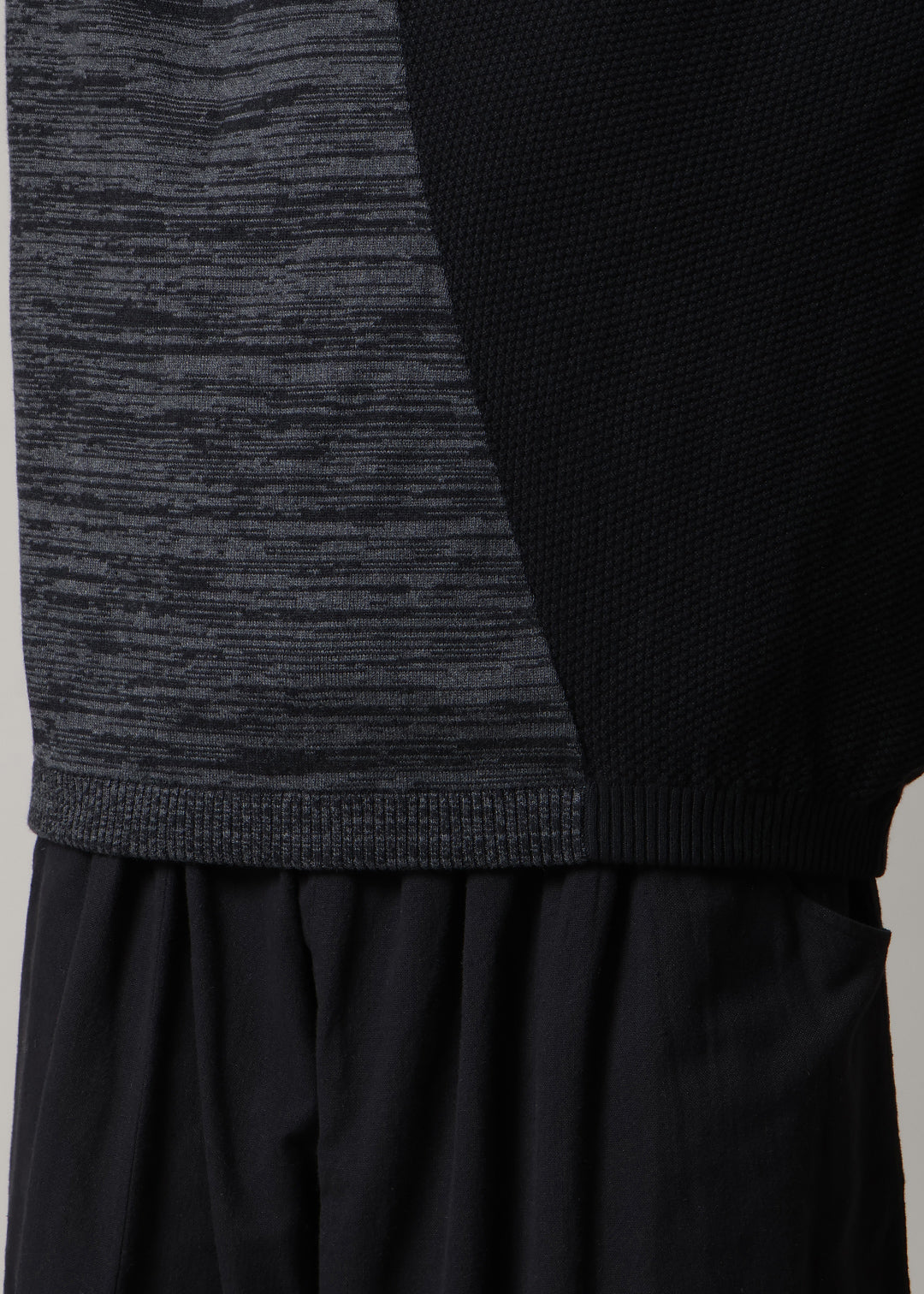 14gg Cotton Color Block Knit