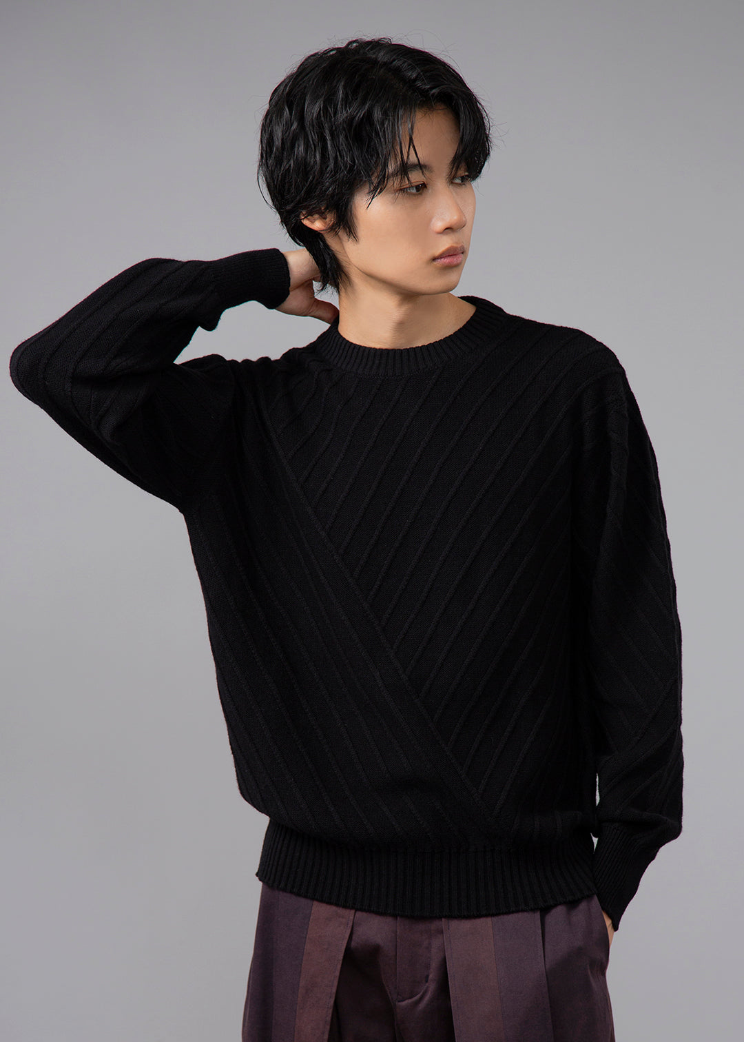 Kaname Cross Rib Sweater WoolCotton