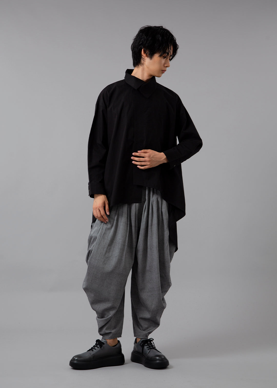 Sculpted Drape Shirt Poplin
