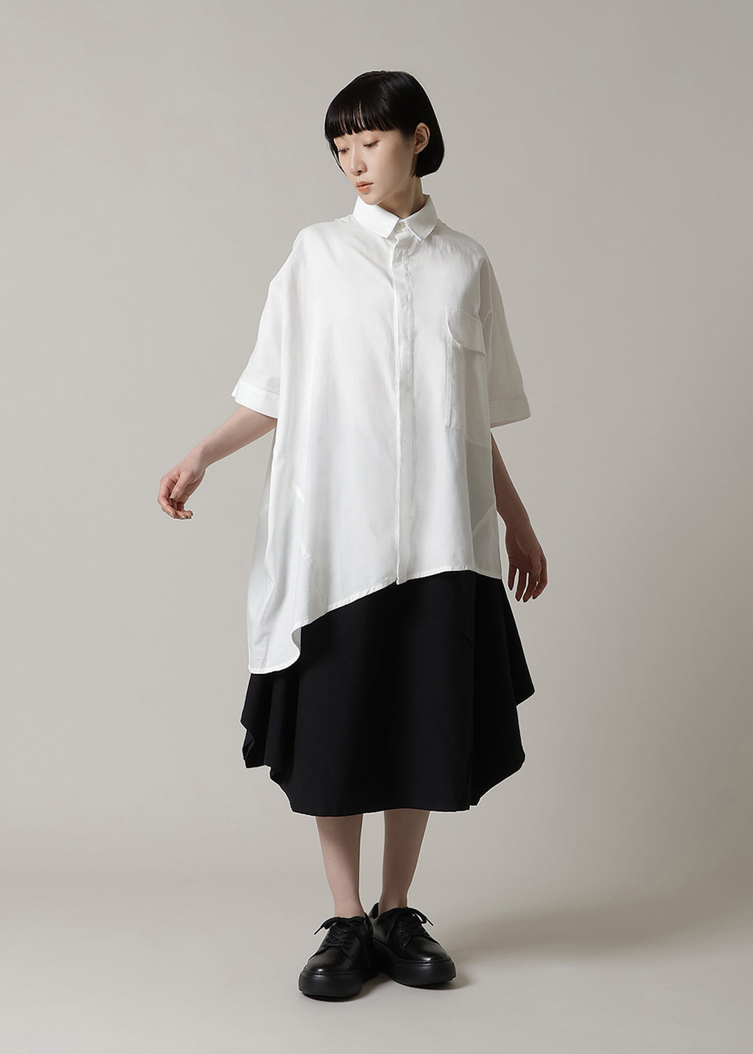 Asymme Side Long SH 150tw Khadi