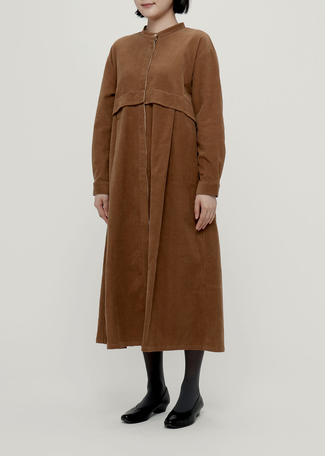 Corduroy Fly Front Stand Collar OP