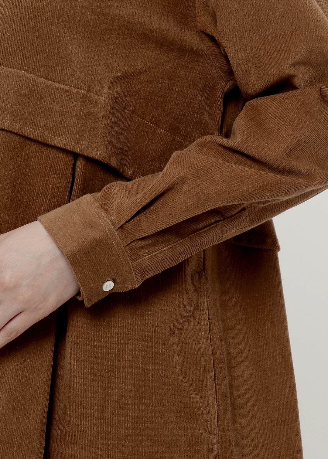 Corduroy Fly Front Stand Collar OP