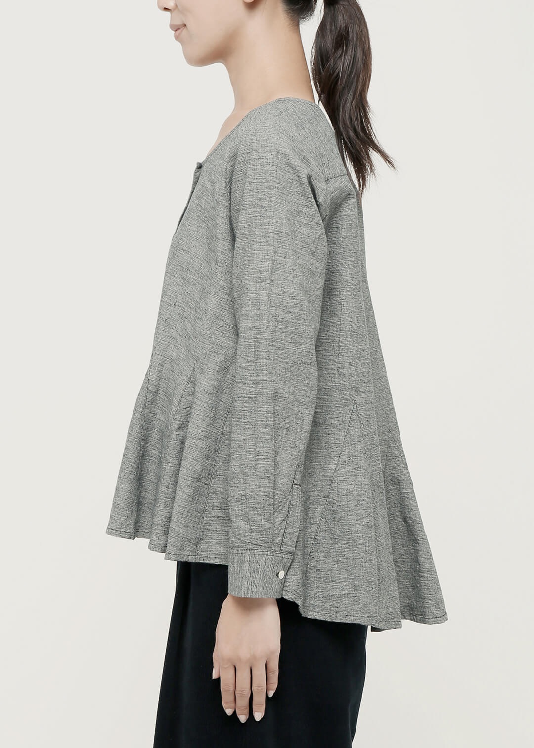 Summer Oxford Godet Blouse