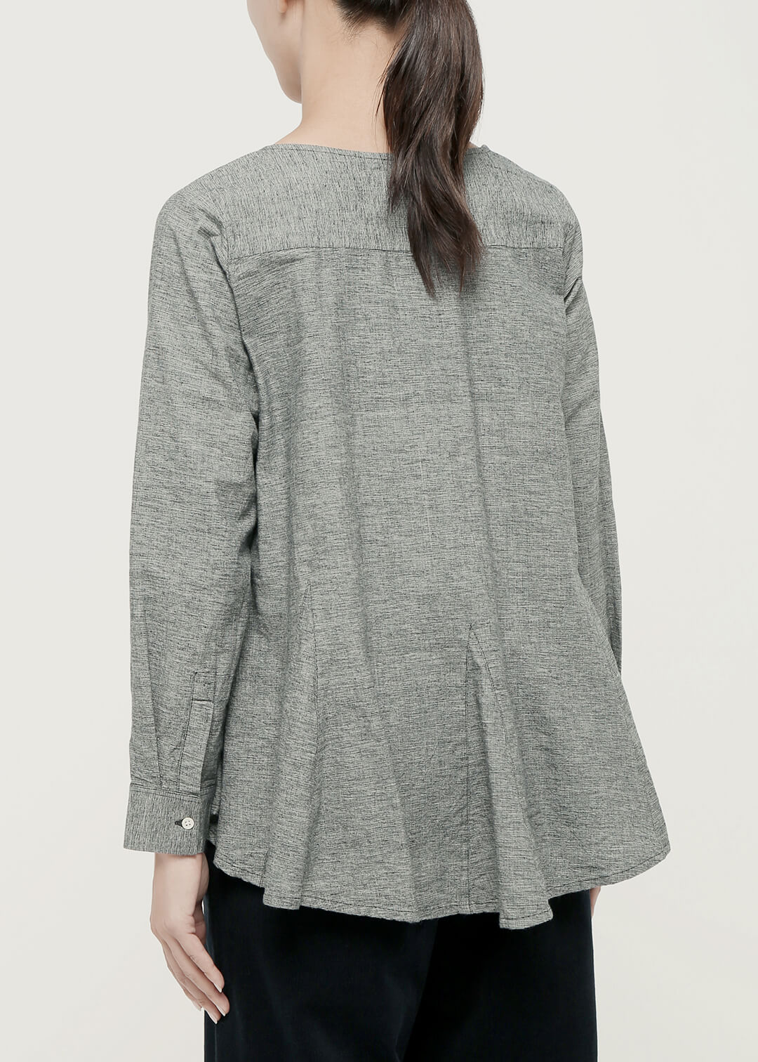 Summer Oxford Godet Blouse