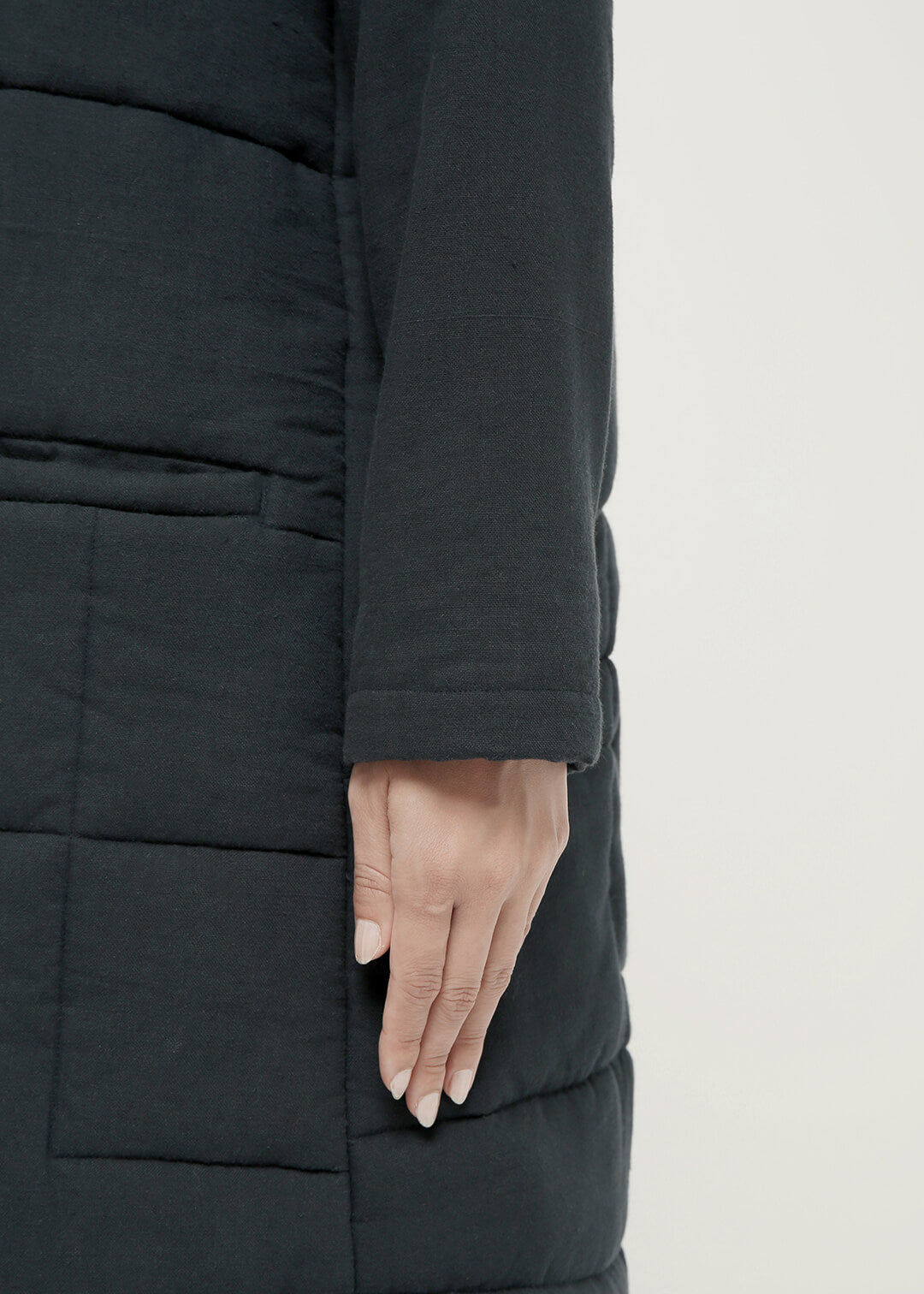 56dt Khadi Geometric Quilted Coat