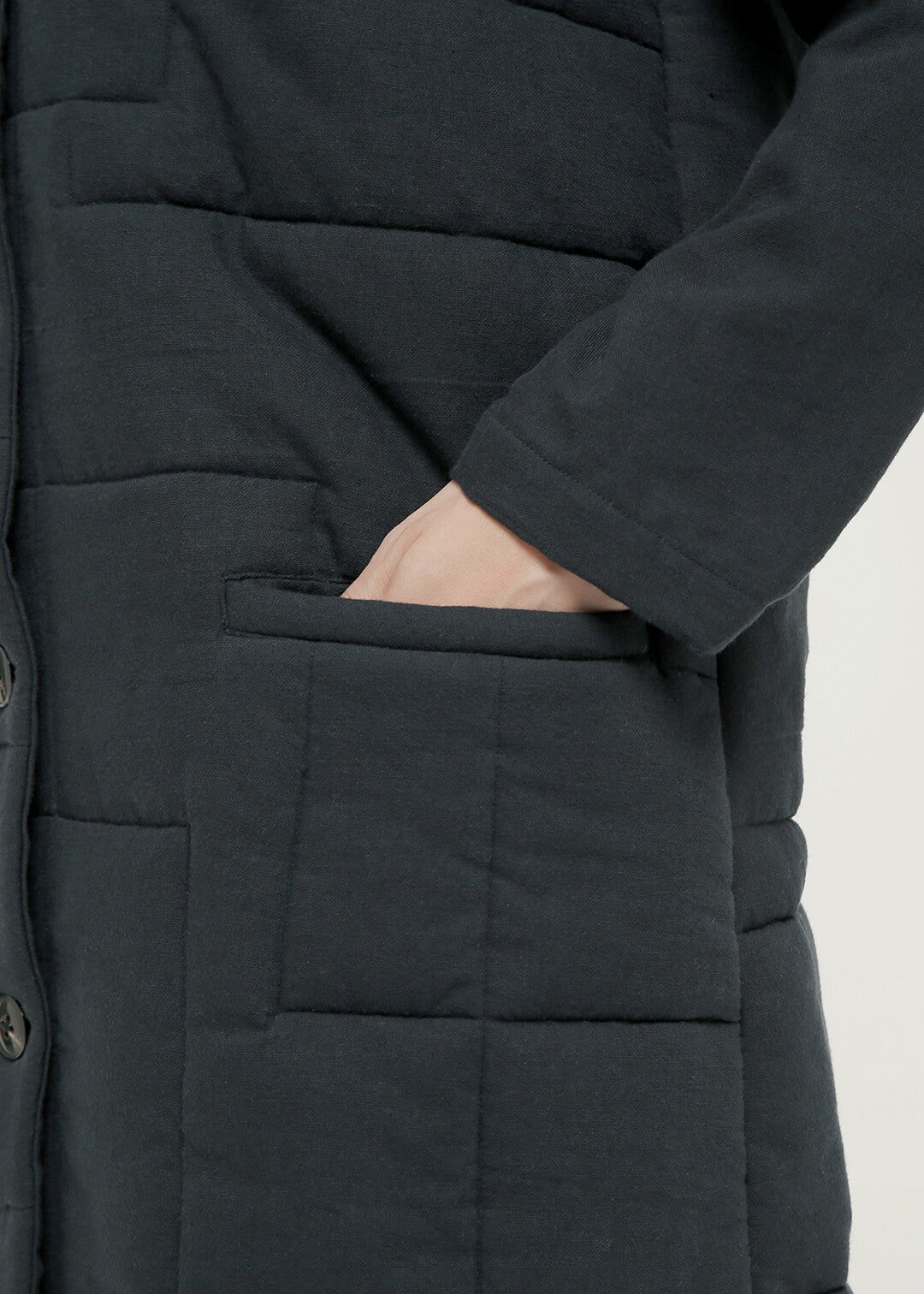 56dt Khadi Geometric Quilted Coat