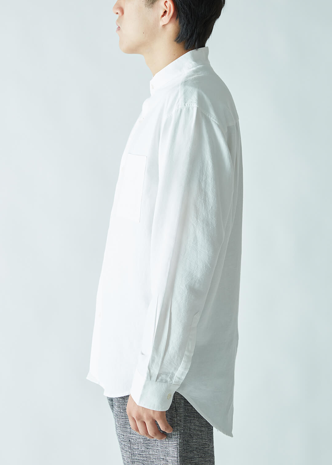 56dt Khadi Mens Stand Collar Shirt