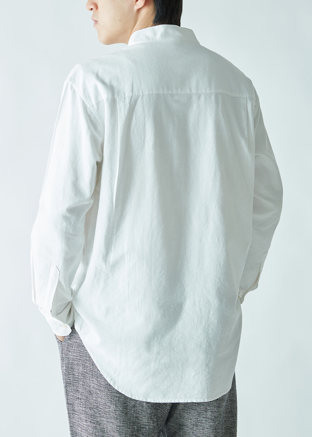 56dt Khadi Mens Stand Collar Shirt
