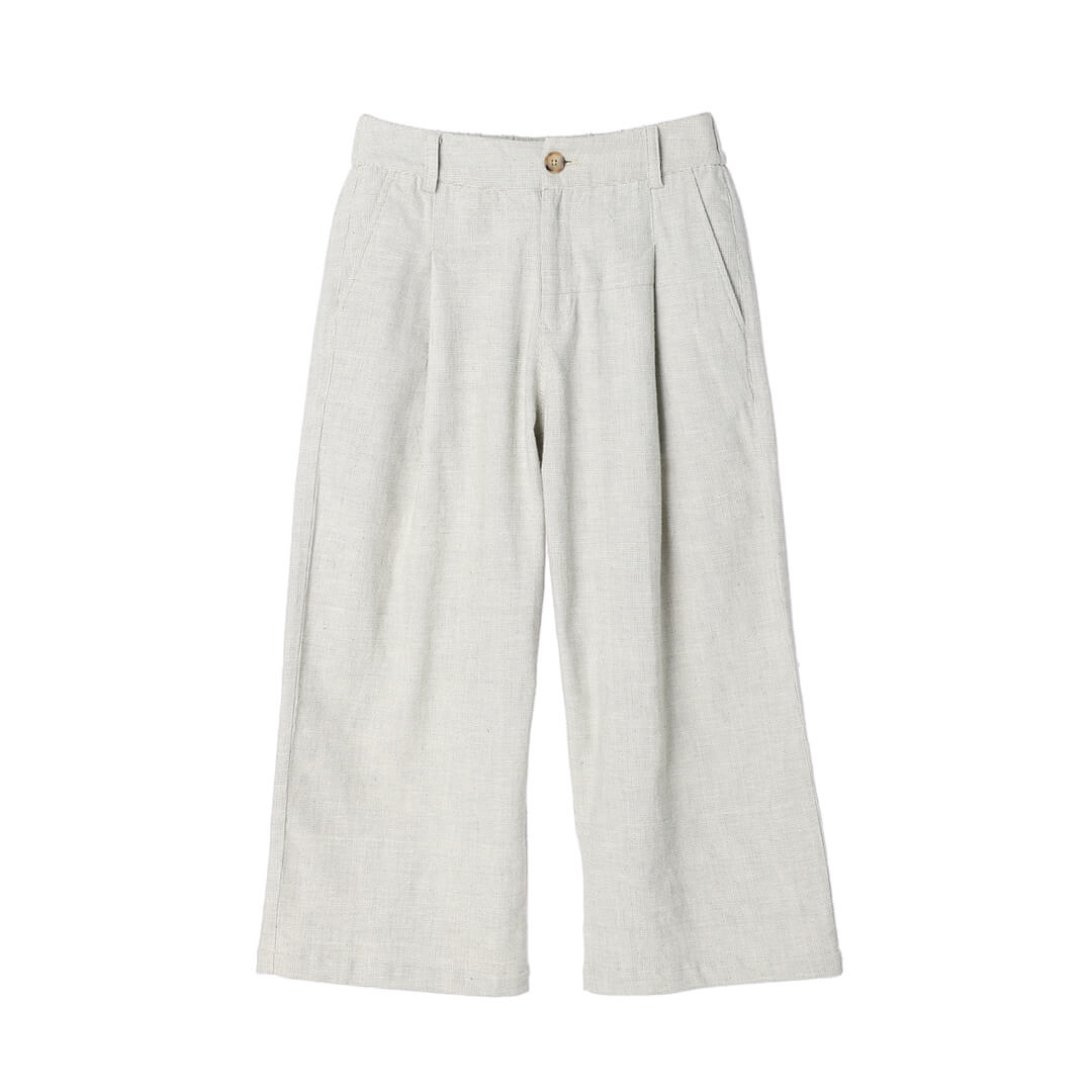 Oxford Khadi Wide Cropped Pants